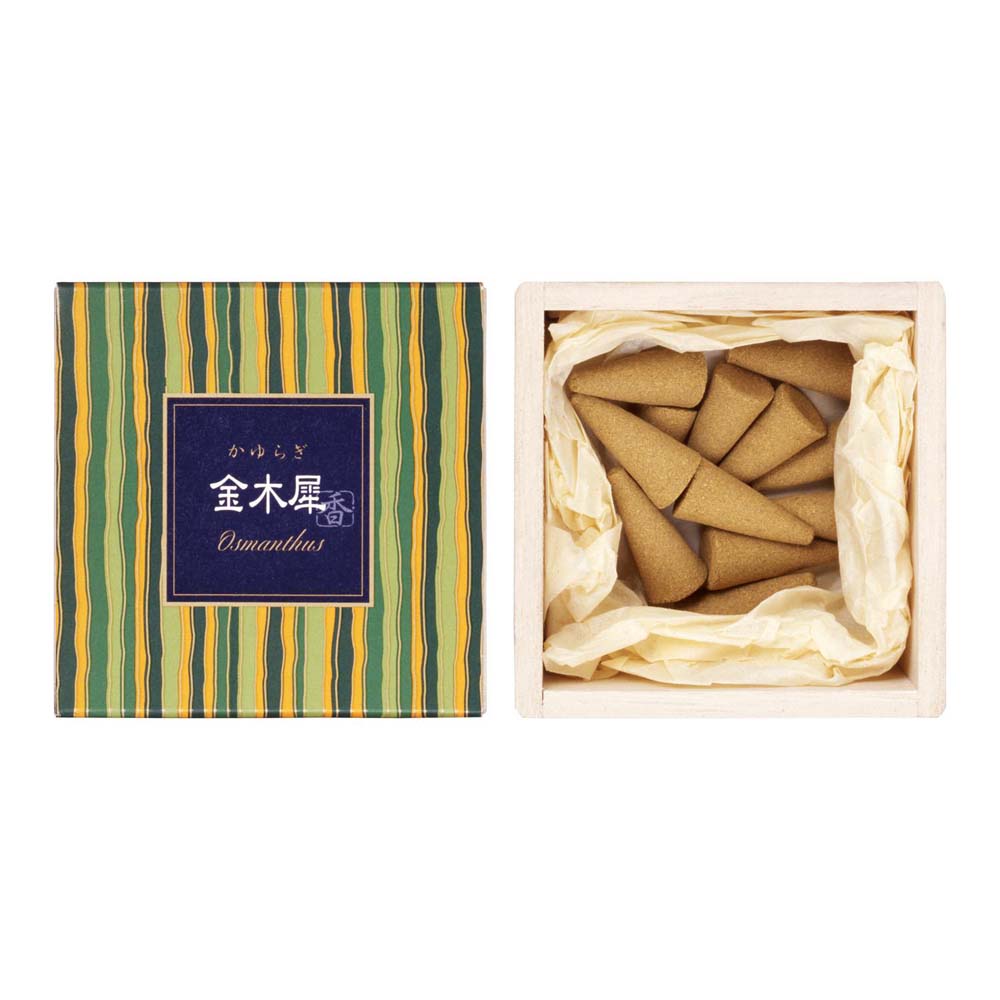 日本香堂 かゆらぎ 金木犀 コーン型 12個入 38414 アロマ お香